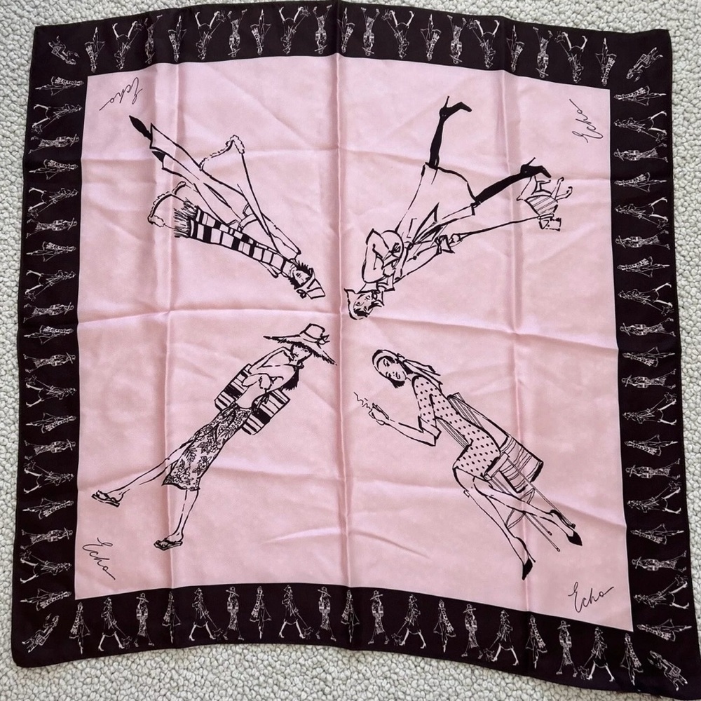 Echo Vintage Silk Mod Art Scarf - Square 31” -Never Worn